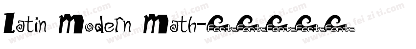 Latin Modern Math字体转换